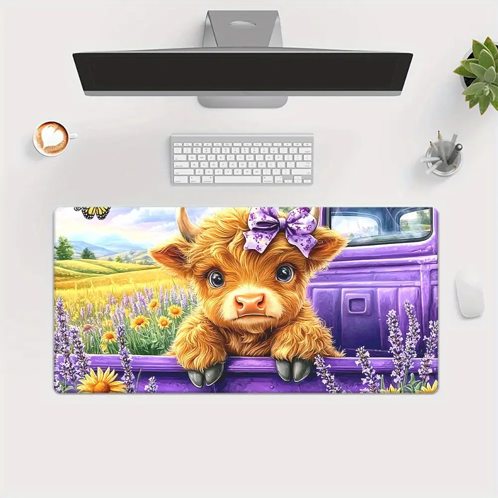 Cute Highland Cow Lavender Fie - Cow Mat Rubber recensie en prijs