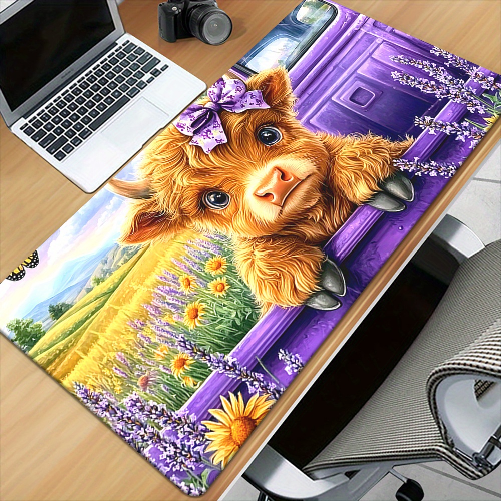 Cute Highland Cow Lavender Fie - Cow Mat Rubber recensie en prijs