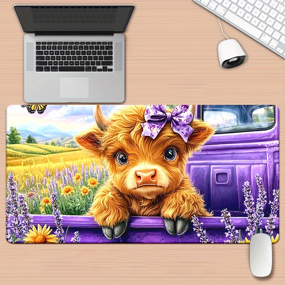 Cute Highland Cow Lavender Fie - Cow Mat Rubber recensie en prijs