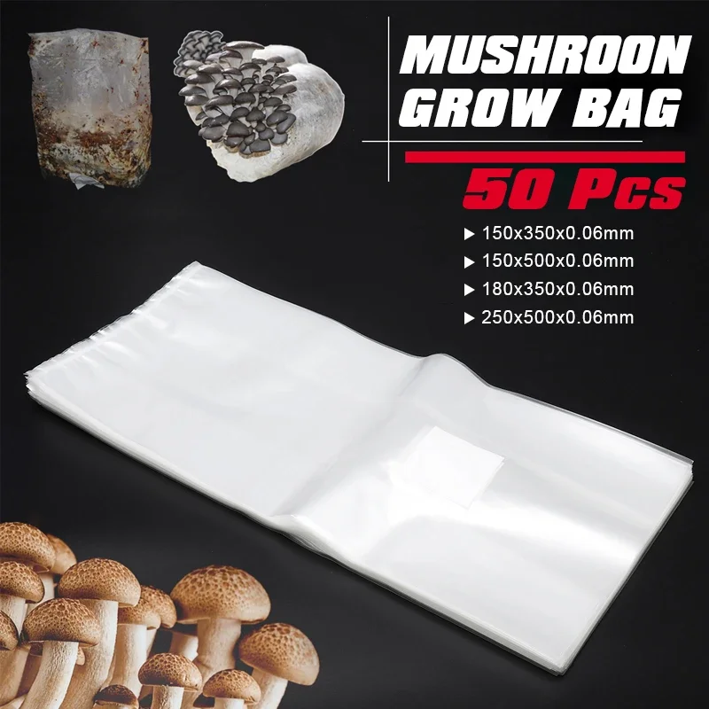 50Pcs PVC Mushroom Grow Bag Sp - Mushroom Spawn Bag recensie en prijs