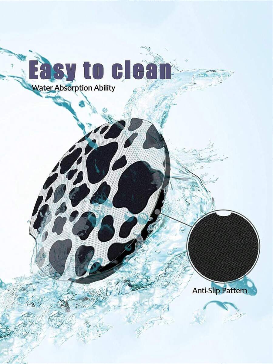 2-Pack Cow Print Absorbent Car - Cow Mat Rubber recensie en prijs