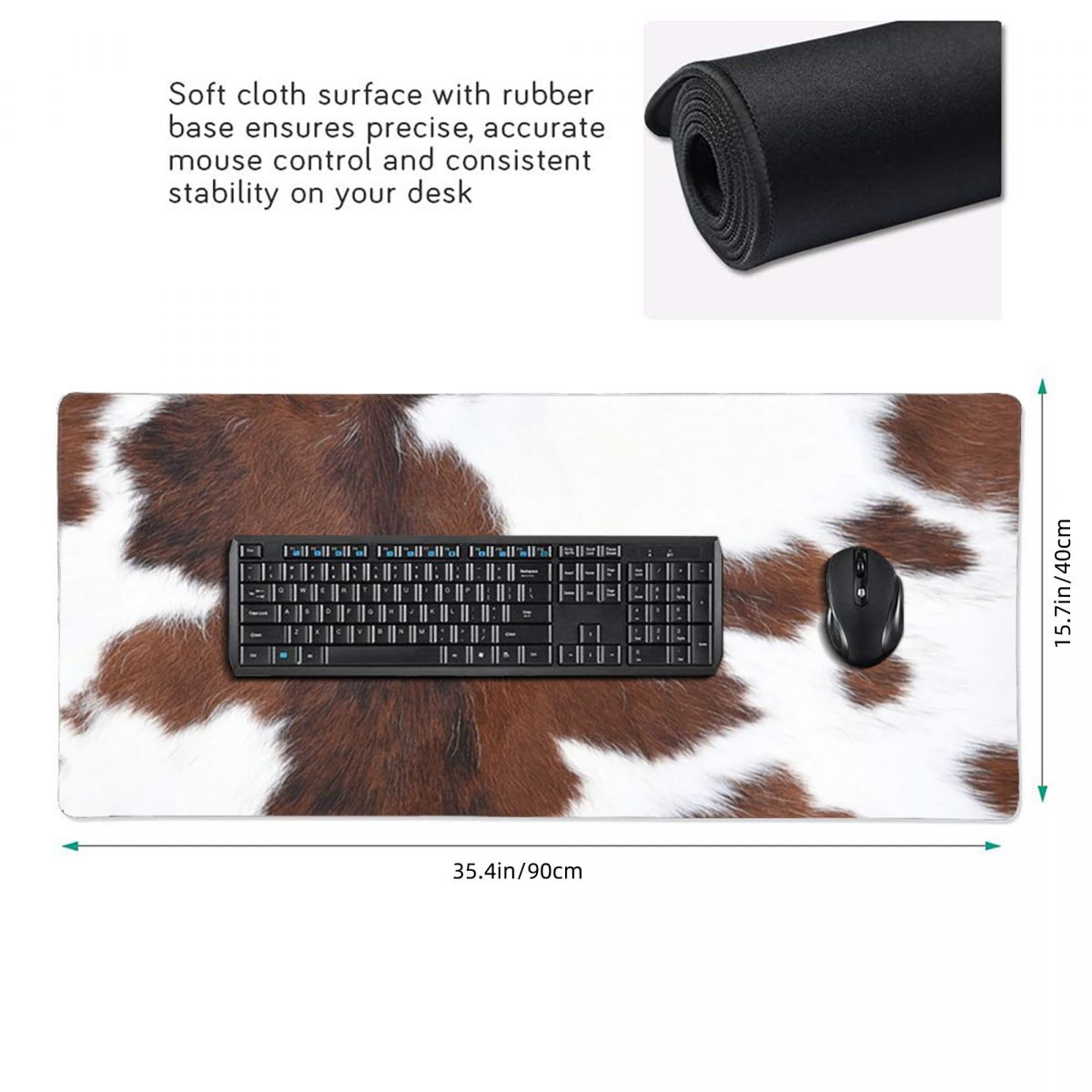 Large Mouse Pad Cow Skin Patte - Cow Mat Rubber recensie en prijs