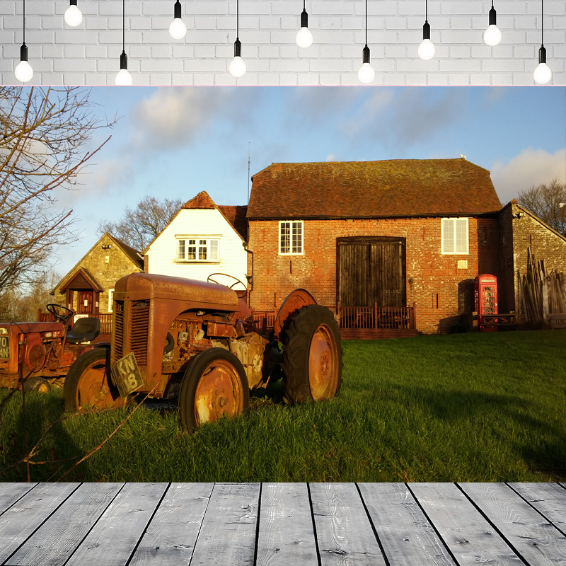 Farm House Green Field Photogr - Agriculture Farming School recensie en prijs