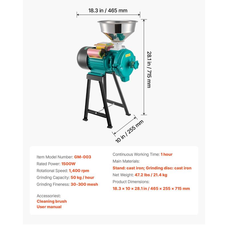 Electric Grain Mill Grinder, 1 - Grain Mill Grinder recensie en prijs