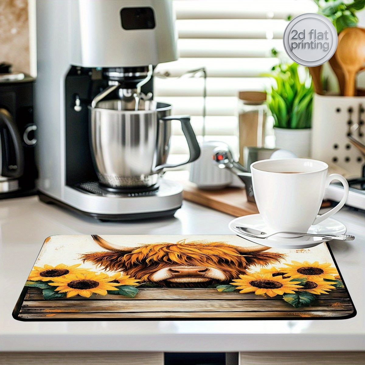 1pc Decorative Dish Drying Mat - Cow Mat Rubber recensie en prijs