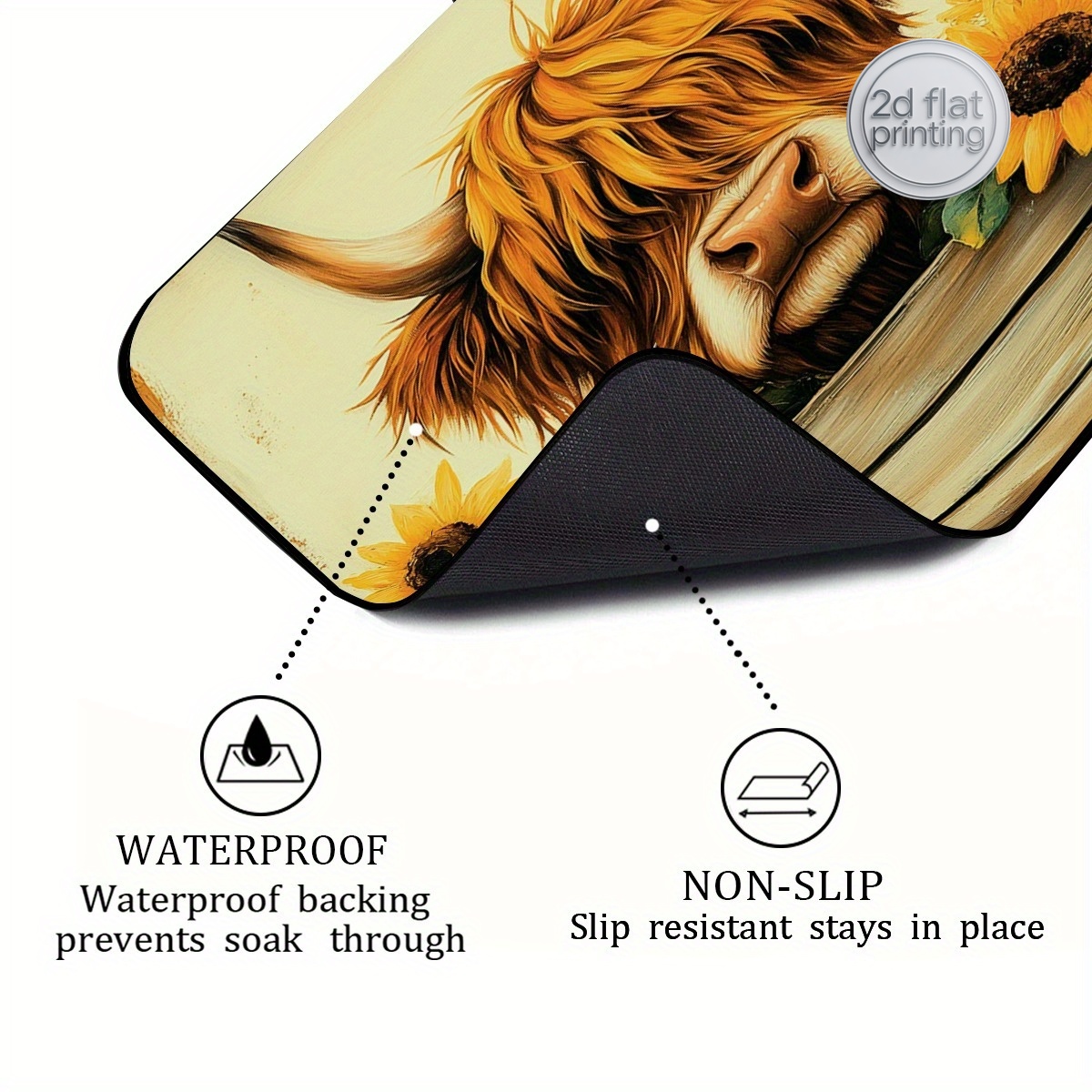 1pc Decorative Dish Drying Mat - Cow Mat Rubber recensie en prijs