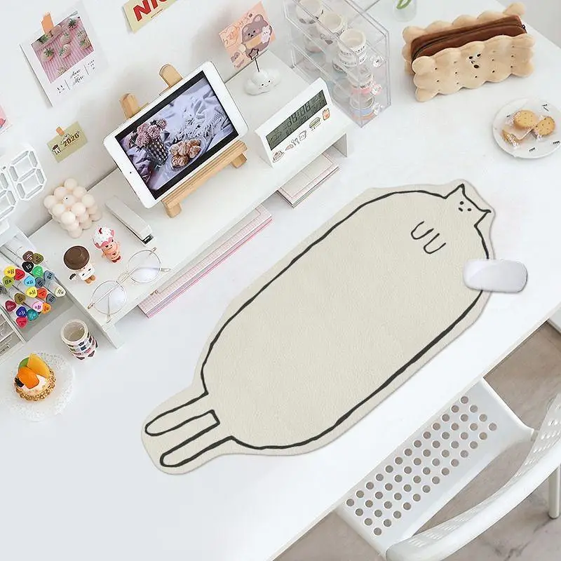 Kawaii Cat Gamer Desk Mat Leat - Cow Mat Rubber recensie en prijs