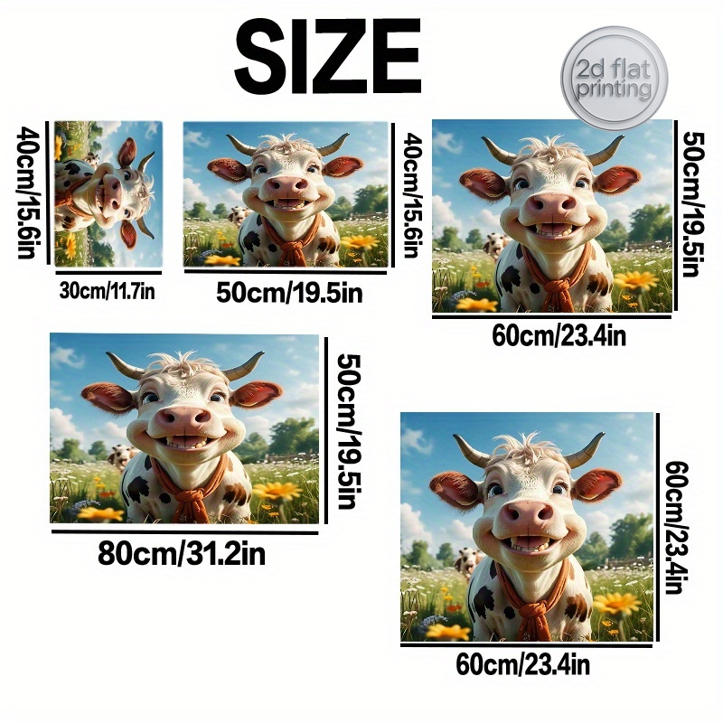 2D Flat Printing 1pc Cow Print - Cow Mat Rubber recensie en prijs